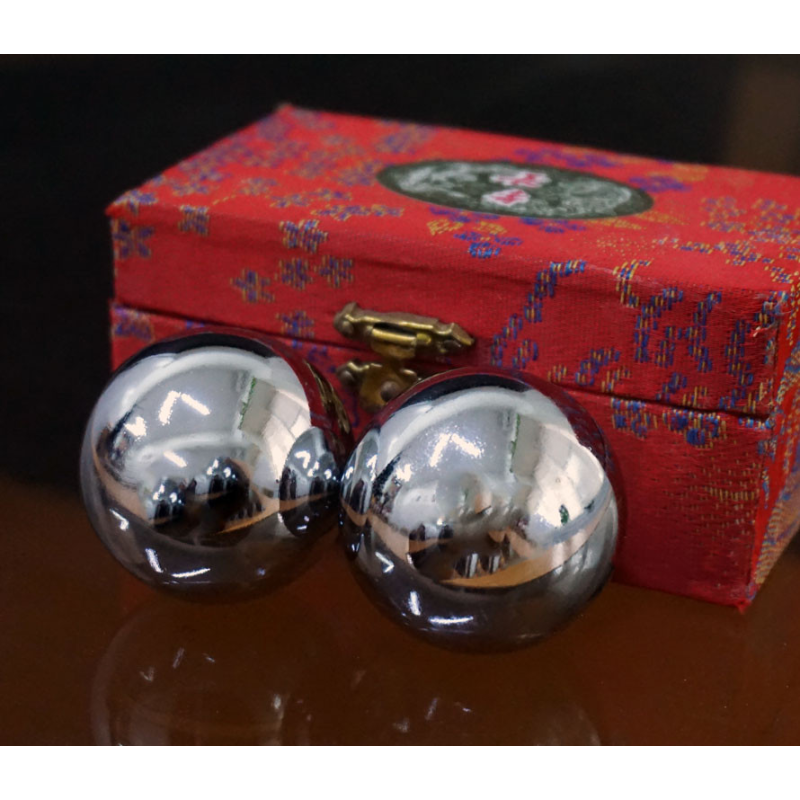 Масажні кулі Баодінг пара d = 3,8см. Нікель