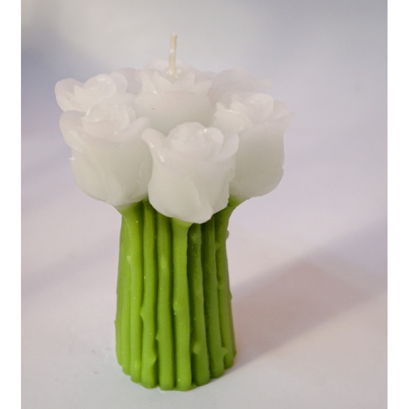 Свічка Букет Троянд білий