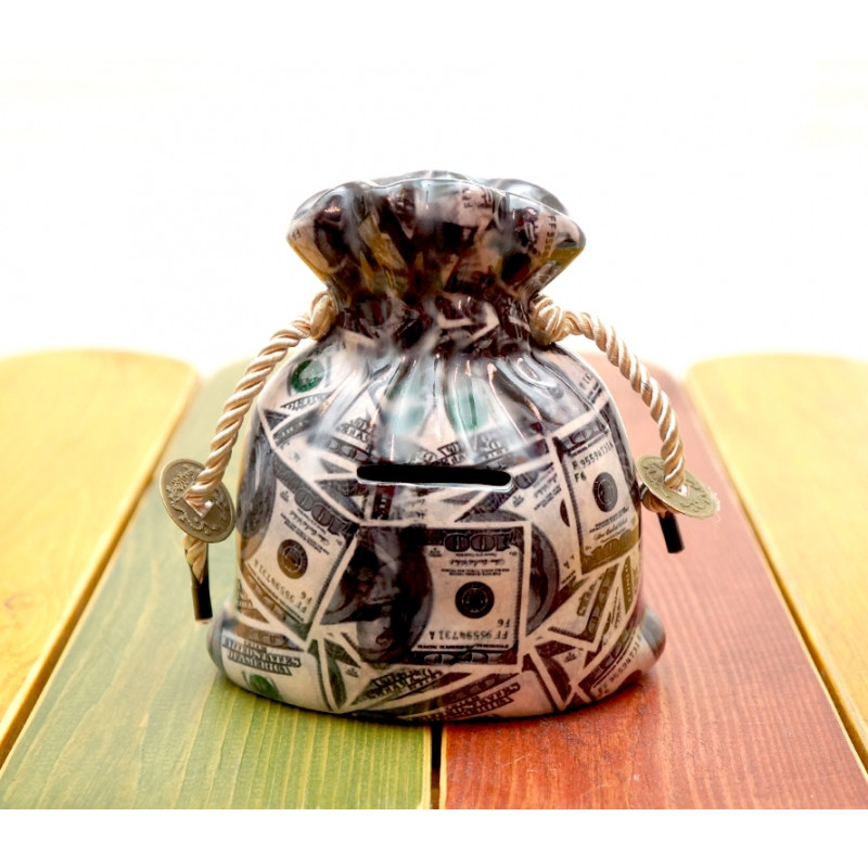 Мішок — скарбничка керамічна No1