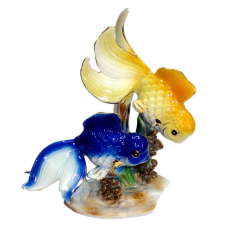 Золоті рибки парочка разом Кольорові фаянс
