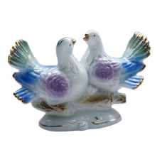 Голуби пара на гілки фаянс