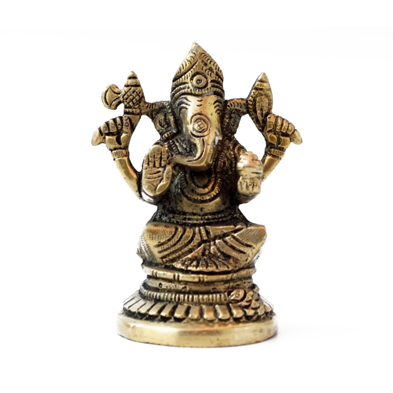 Статуя бронзова Ганеш на лотосі