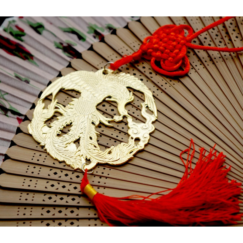 Підвіска з пензликом Фенікс золотий колір