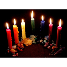 Свічка магічна цільно пофарбована зелена