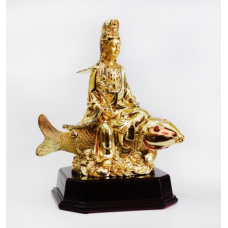 Гуань Інь на рибі дерев“яна підставка