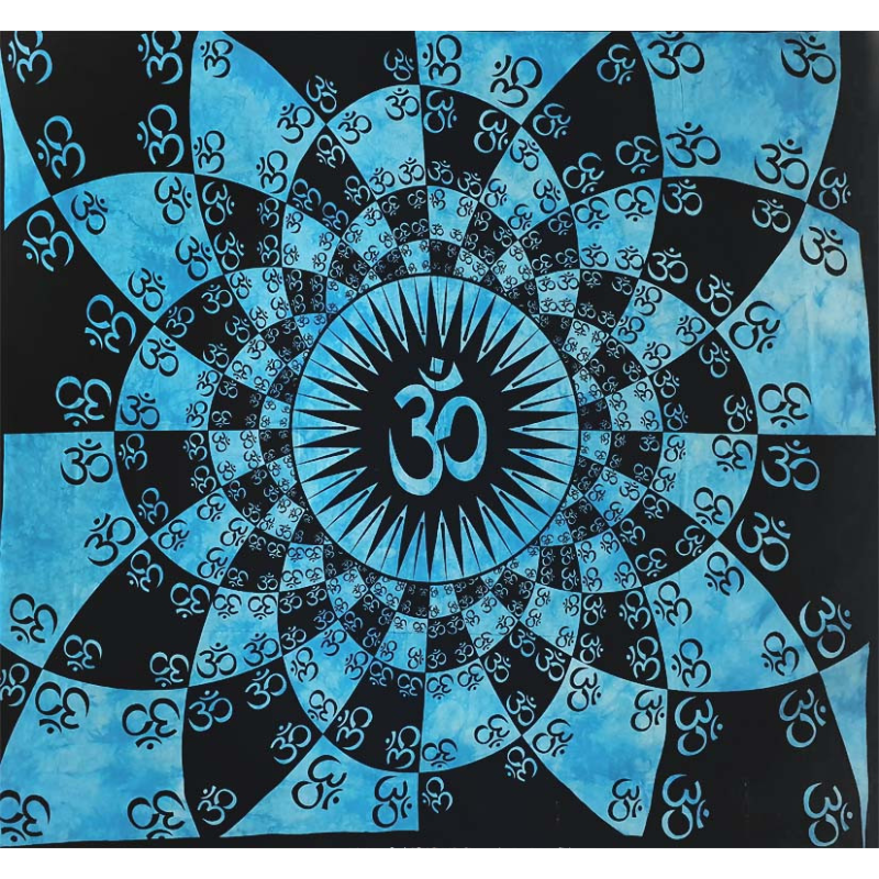 Покривало двоспальне ОМ синє