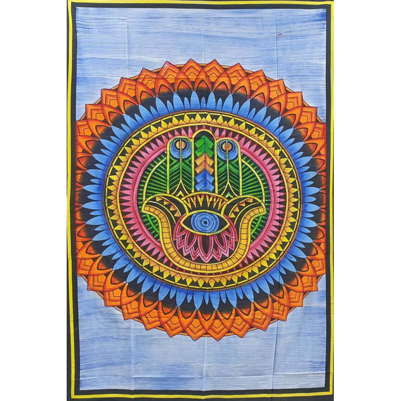 Покривало односпальне Хамса кольорове