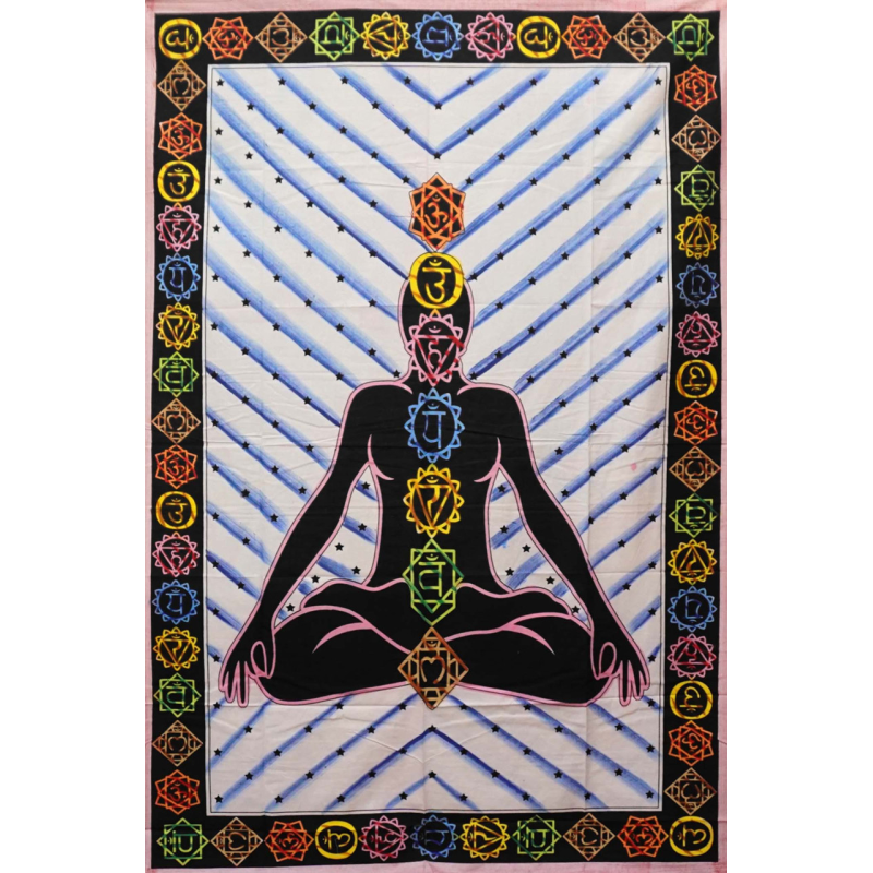 Покривало односпальне 7 чакр смужка