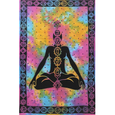 Покривало односпальне 7 чакр кольорове