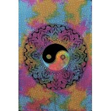 Покривало односпальне Інь Ян кольорове