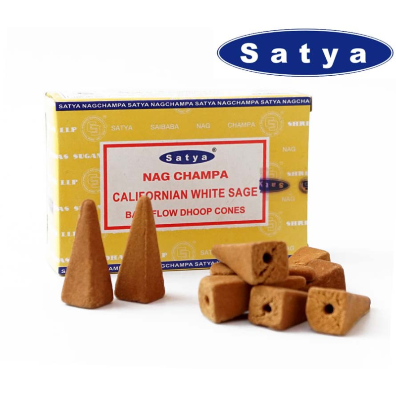Satya Back Flow cones WHITE SAGE Біла шавлія Satya Back Flow cones WHITE SAGE Біла шавлія