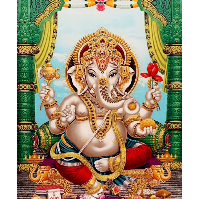 Картина зі світлодіодами Ганеш №4