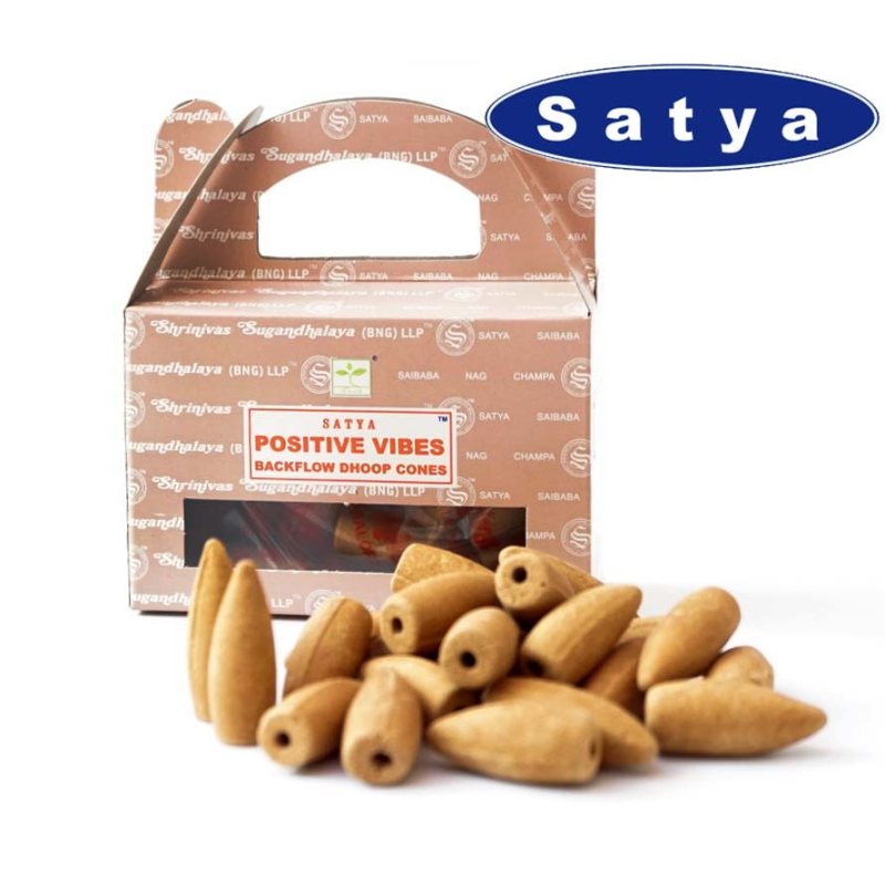 Satya Back Flow cones POSITIVE VIBES Позитивні вібрації 24 конуси Satya Back Flow cones POSITIVE VIBES Позитивні вібрації 24 конуси