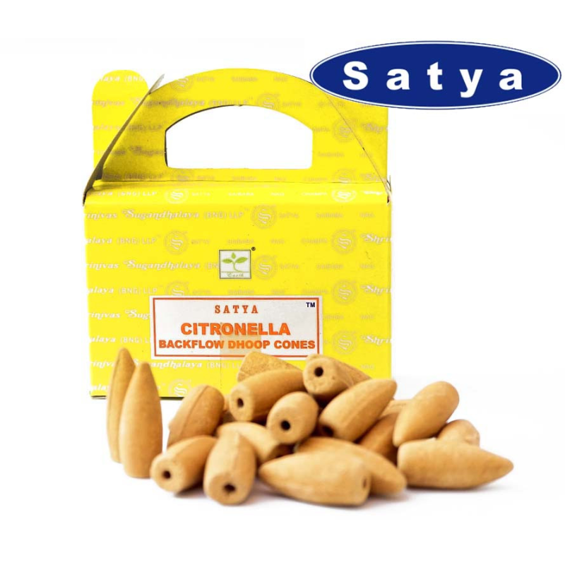 Satya Back Flow cones CITRONELLA Цитронелла 24 конуси Satya Back Flow cones CITRONELLA Цитронелла 24 конуси