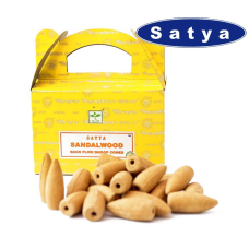 Satya Back Flow cones SANDALWOOD Сандалове дерево 24 конусі