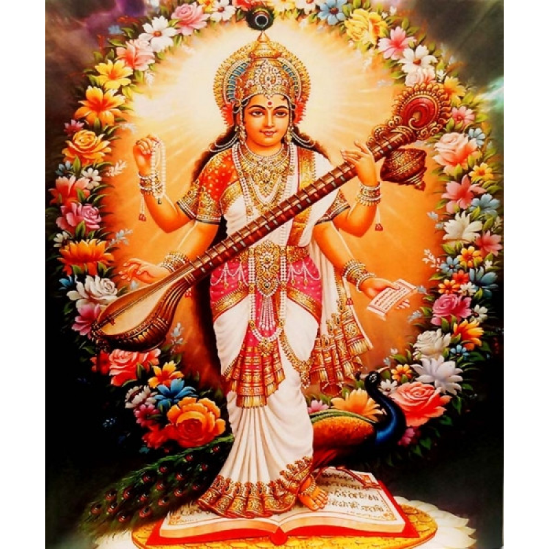 Картина зі світлодіодами Сарасваті №7