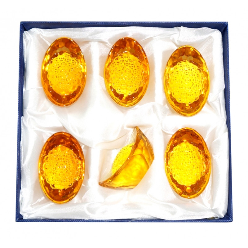 Комплект 6 скляних чаш достатку в коробці