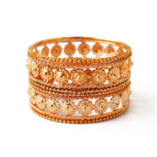 Комплект 6 браслетів кільце мідь