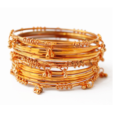 Комплект із 14 браслетів кільце з підвісками мідь