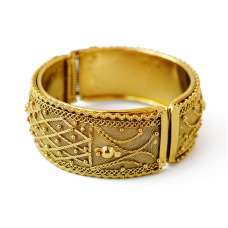 Браслет індійський класичний роз“ємний жовтий метал