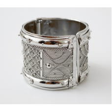 Браслет індійський рознімний білий метал