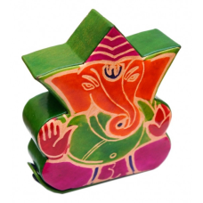 Скарбничка шкіряна Ганеш Зелений