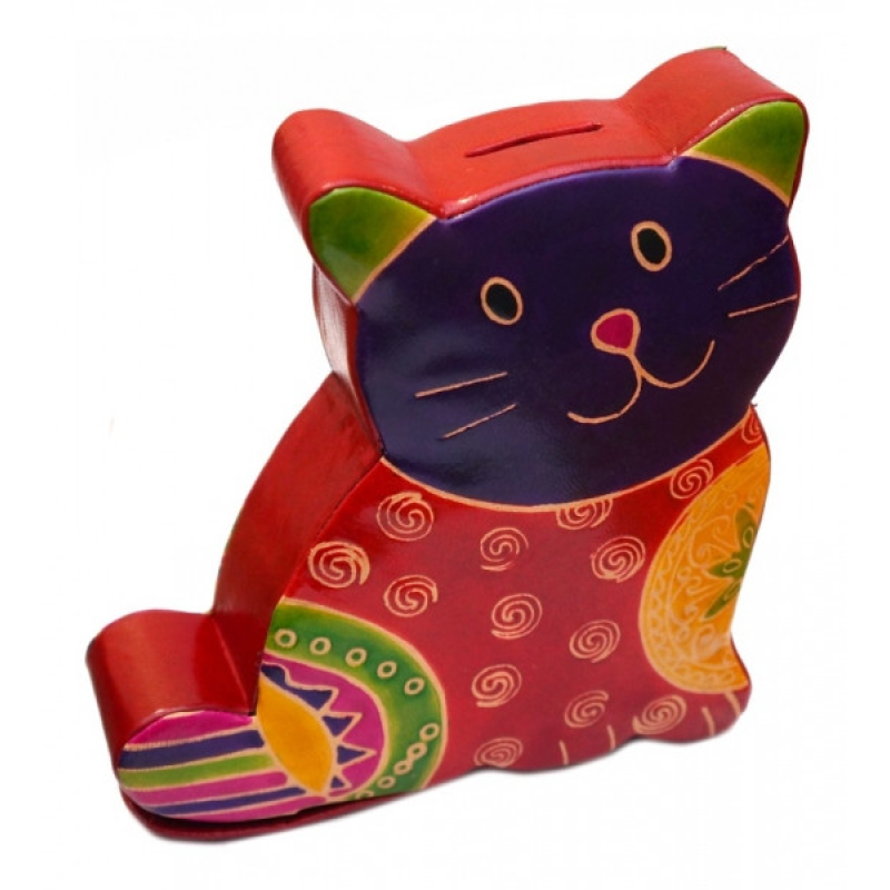 Скарбничка шкіряна Кот Червоний