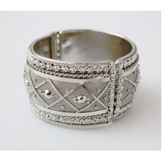 Браслет індійський рознімний білий метал