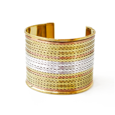 Браслет скоба Три металі