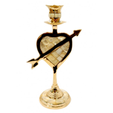 Підсвічник Shell жовтий метал Арт.11056