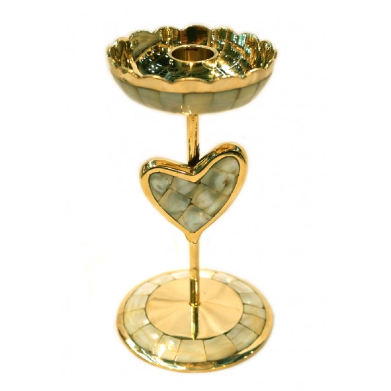 Підсвічник Shell жовтий метал Арт.9993