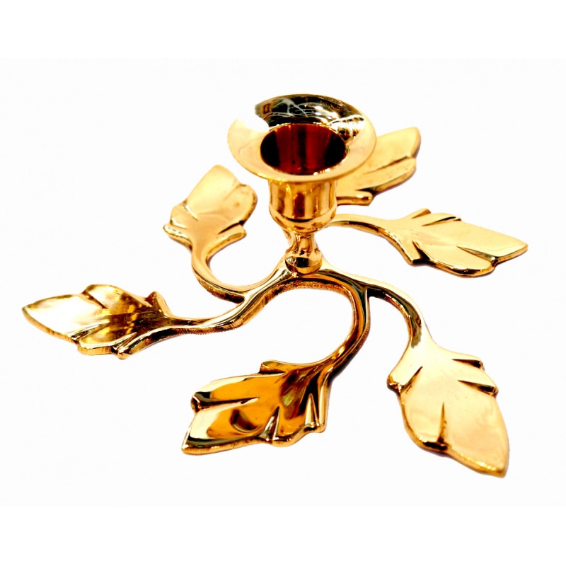 Свічник на 1 свічку жовтий метал Арт.4617