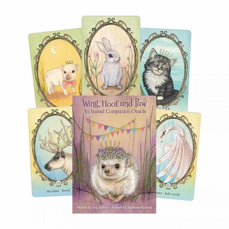 Карти Оракул Товаришів Тварин: Крило, Копито та Лапа - Wing, Hoof and Paw: an Animal Companion Oracle. U.S