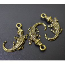 Амулет у гаманець Ящірка під бронзу 10 штук