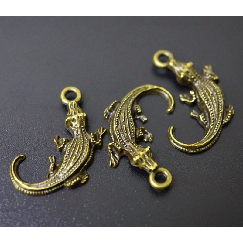 Амулет у гаманець Ящірка під бронзу 10 штук