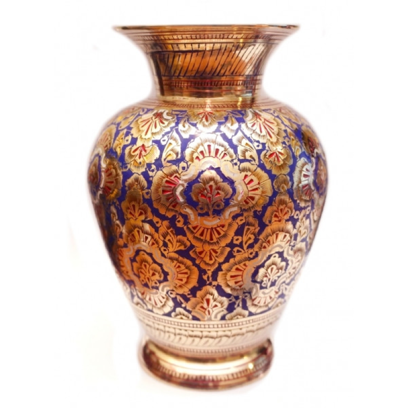 Ваза жовтий метал Арт.5664A Синя