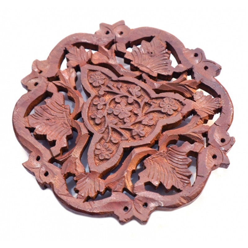 Підставка під гаряче з червоного дерева Коло