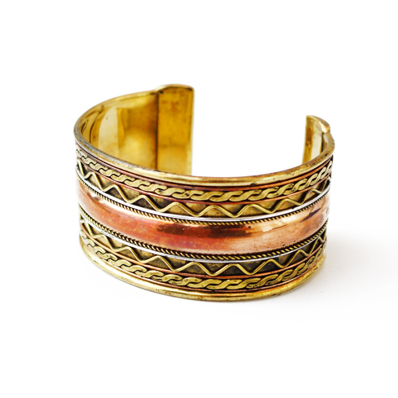 Браслет “Скоба зиґзаґ 3 метали