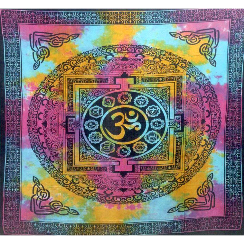 Покривало двоспальне Мандала кольорове Покривало двоспальне Мандала кольорове