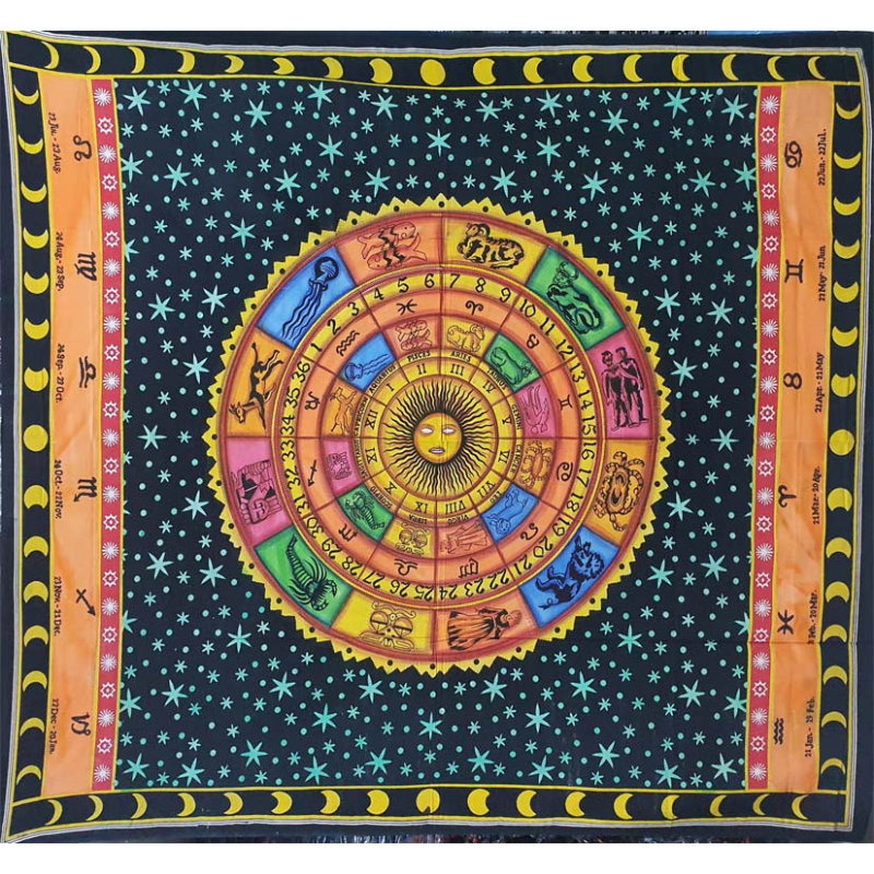 Покривало двоспальне Астрологія кольорове