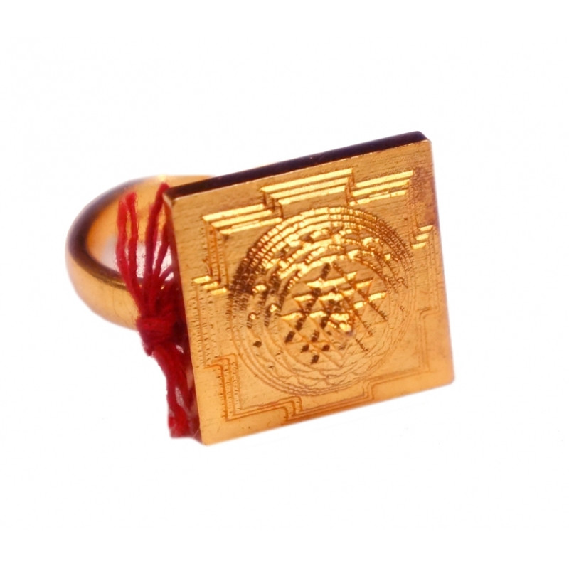 Кільце Шрі Янтра жовтий метал безрозмірне