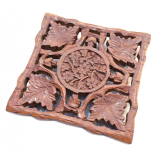 Підставка під гаряче з червоного дерева Квадрат