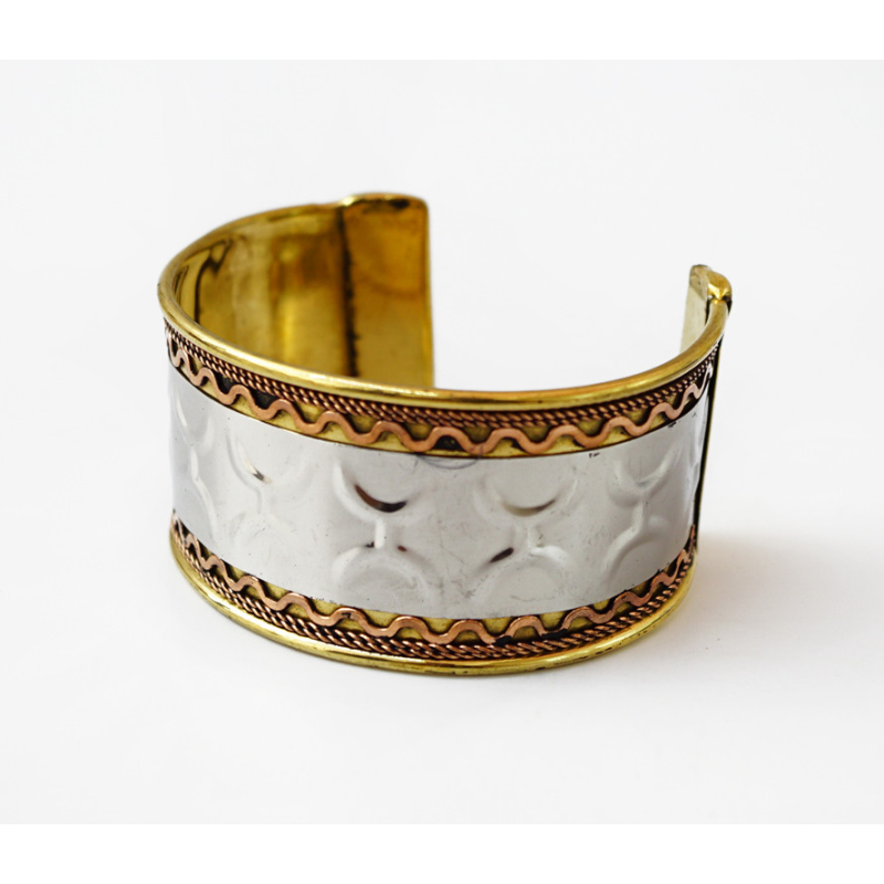 Браслет Скоба зиґзаґ 3 метали