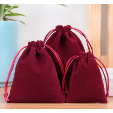 Мішечок оксамитовий великий Бардовий