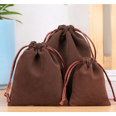 Мішечок оксамитовий великий Коричневий