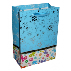 Пакет подарунковий Поляна Блакитний