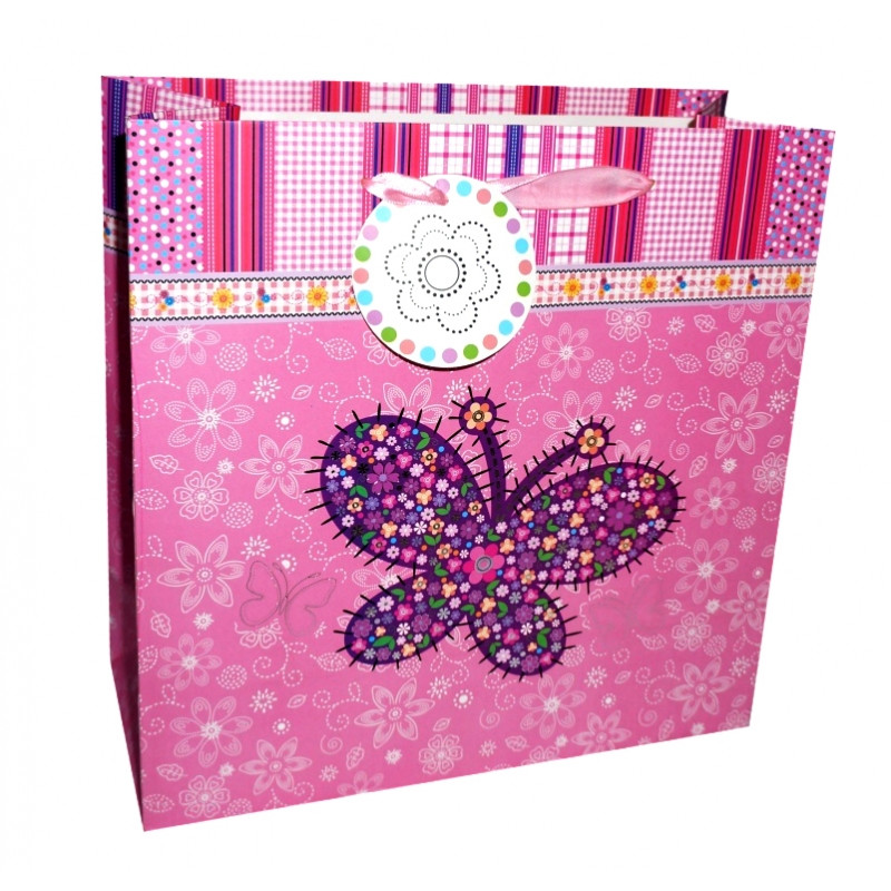 Пакет подарунковий Аплікація Рожевий Пакет подарунковий Аплікація Рожевий