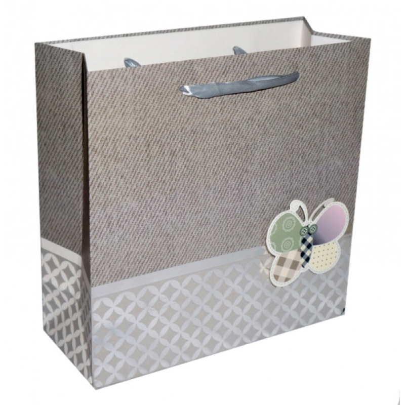 Пакет подарунковий Джинс Сірий