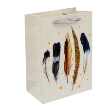 Пакет подарунковий картонний Перья №2