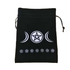 Мішечок для карт Таро “Фази Місяця“ чорний